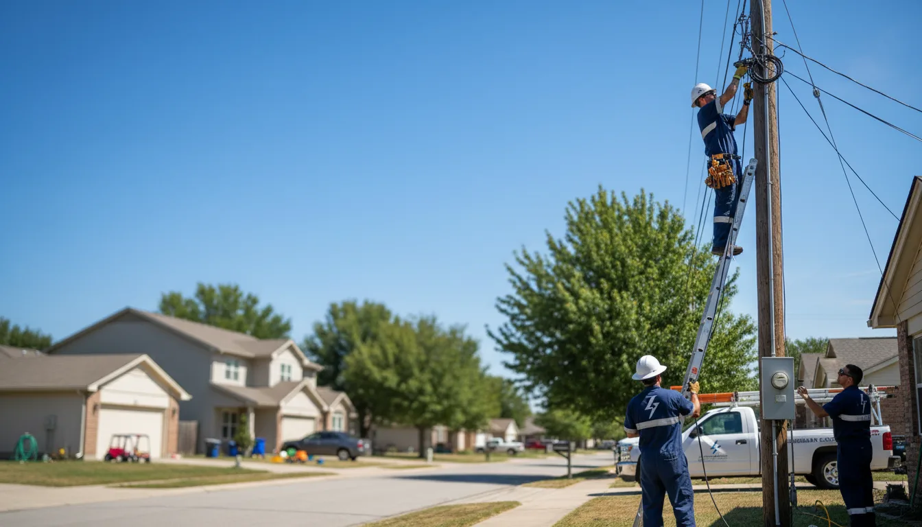 Residential electrician providing installation services in Hamilton, TX